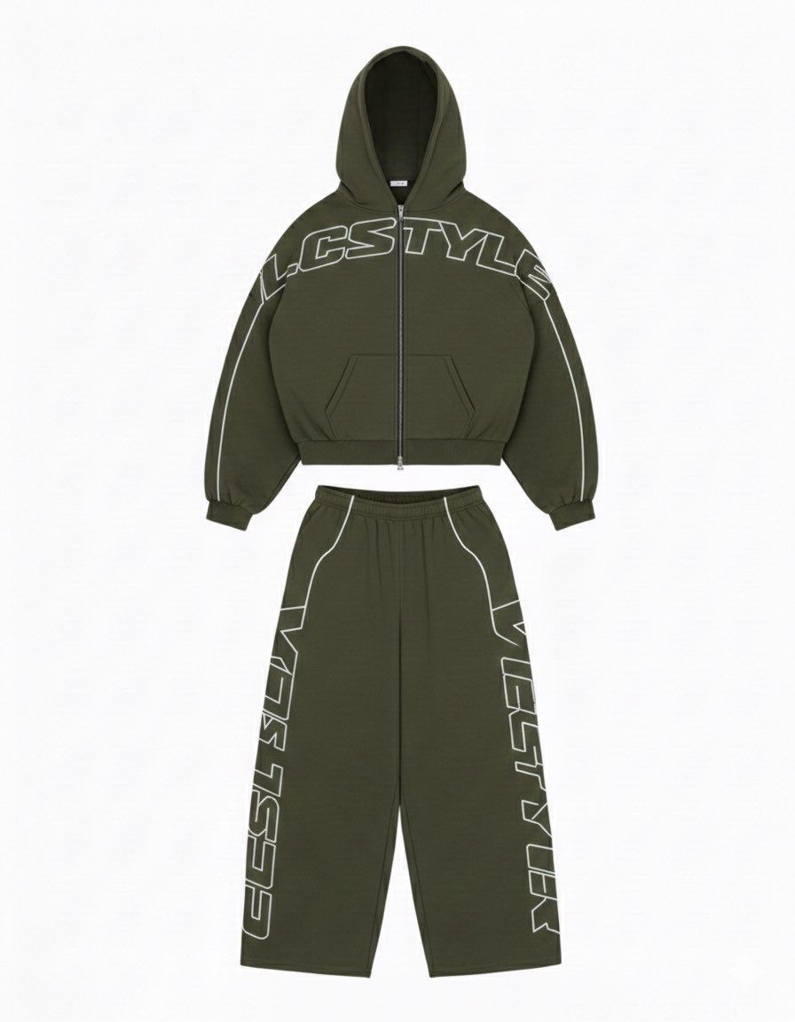 LC. Style Green Jumper Hoodie
